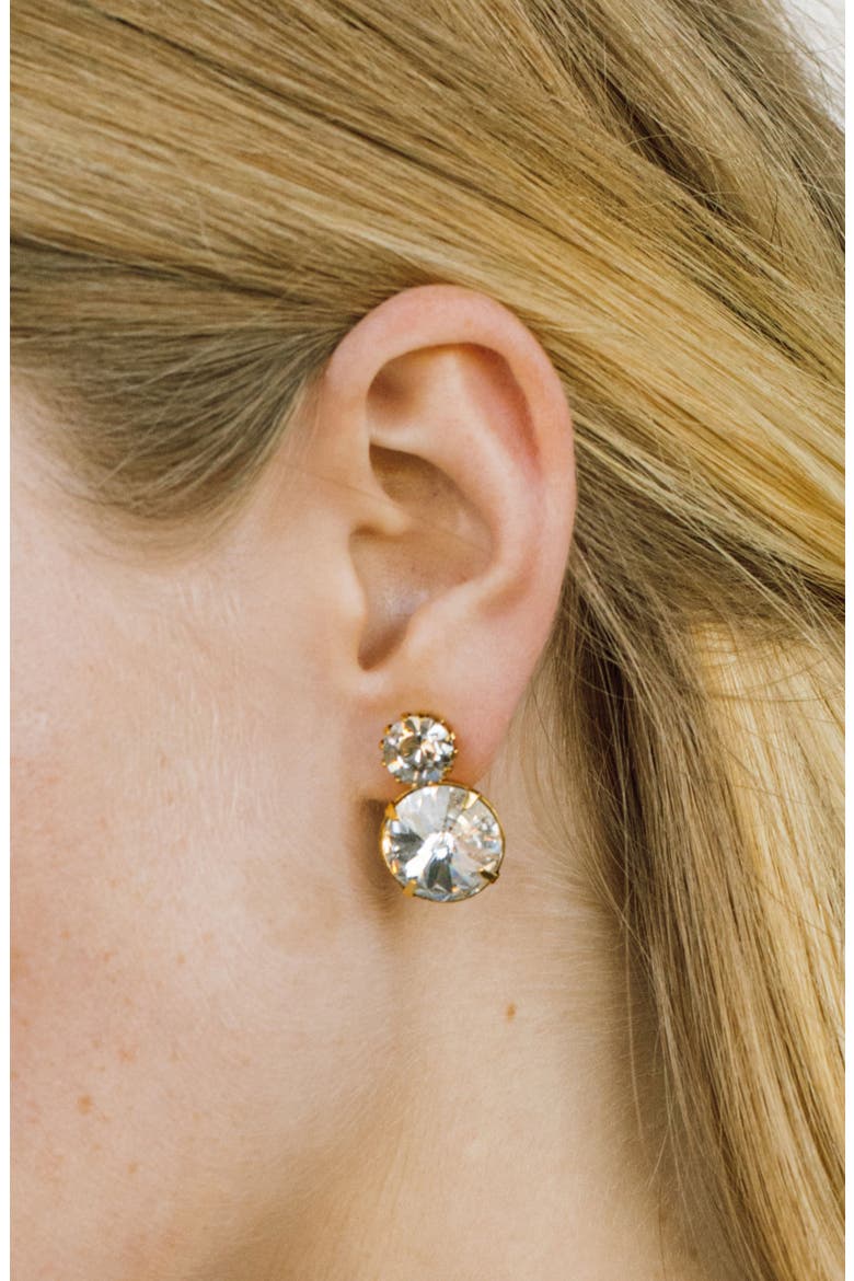 Myrla Drop Earrings, Alternate, color, CRYSTAL ANTIQUE GOLD