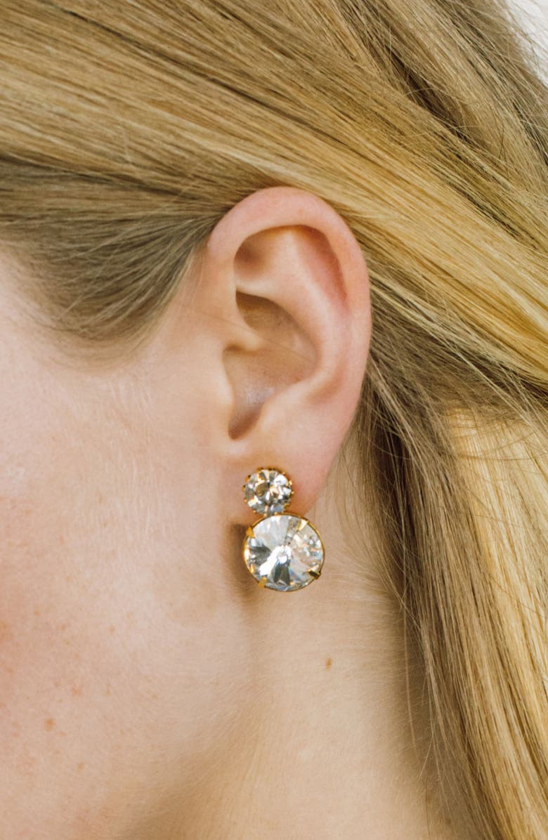 Jennifer Behr Myrla Drop Earrings, Alternate, color, Crystal Antique Gold