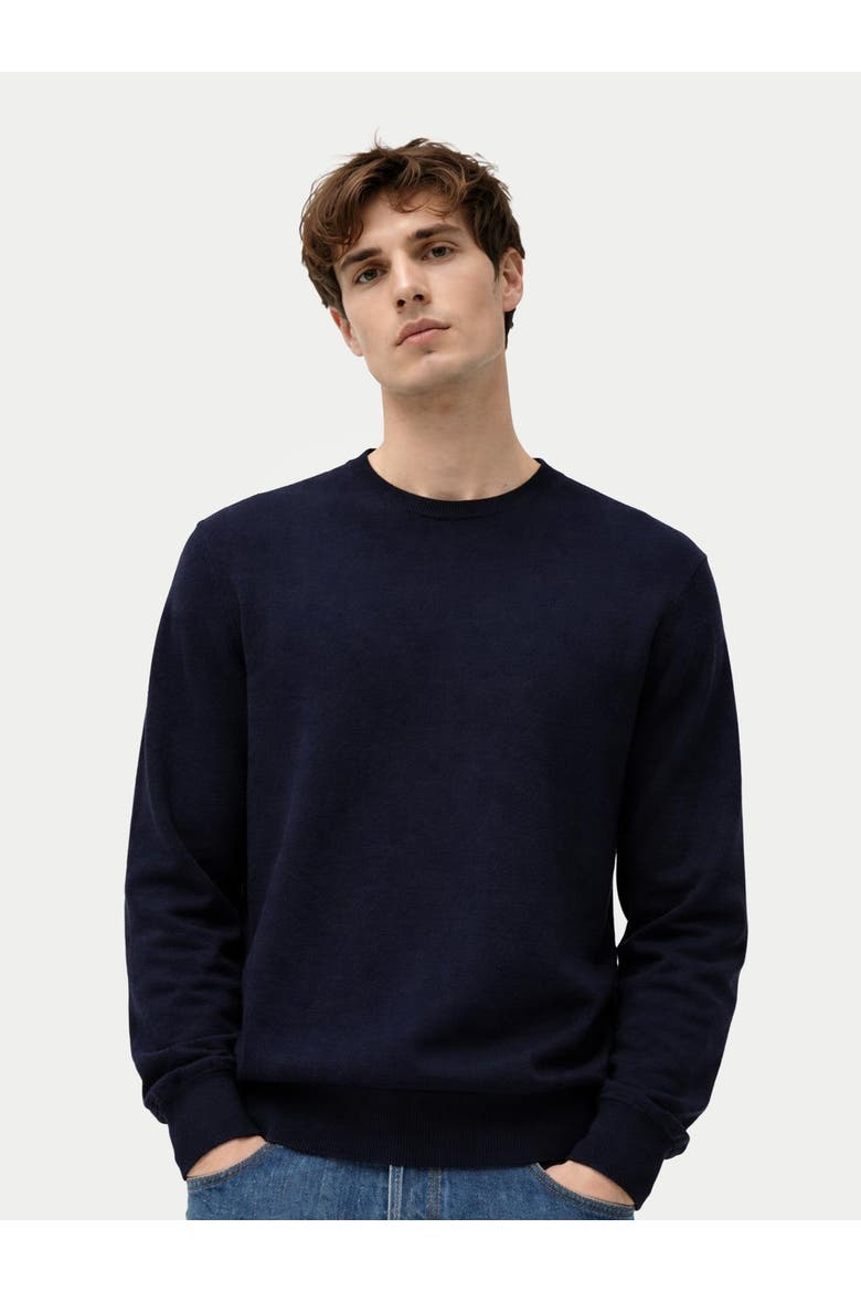 Timeless Crewneck Cashmere Sweater, Alternate, color, navy blazer