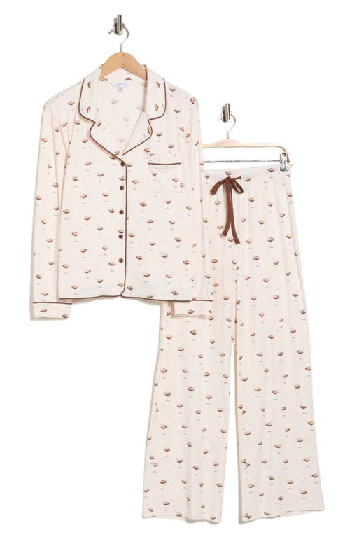 Honeydew Quiet Night Long Sleeve Button-up Top & Pants Pajamas In Neutral