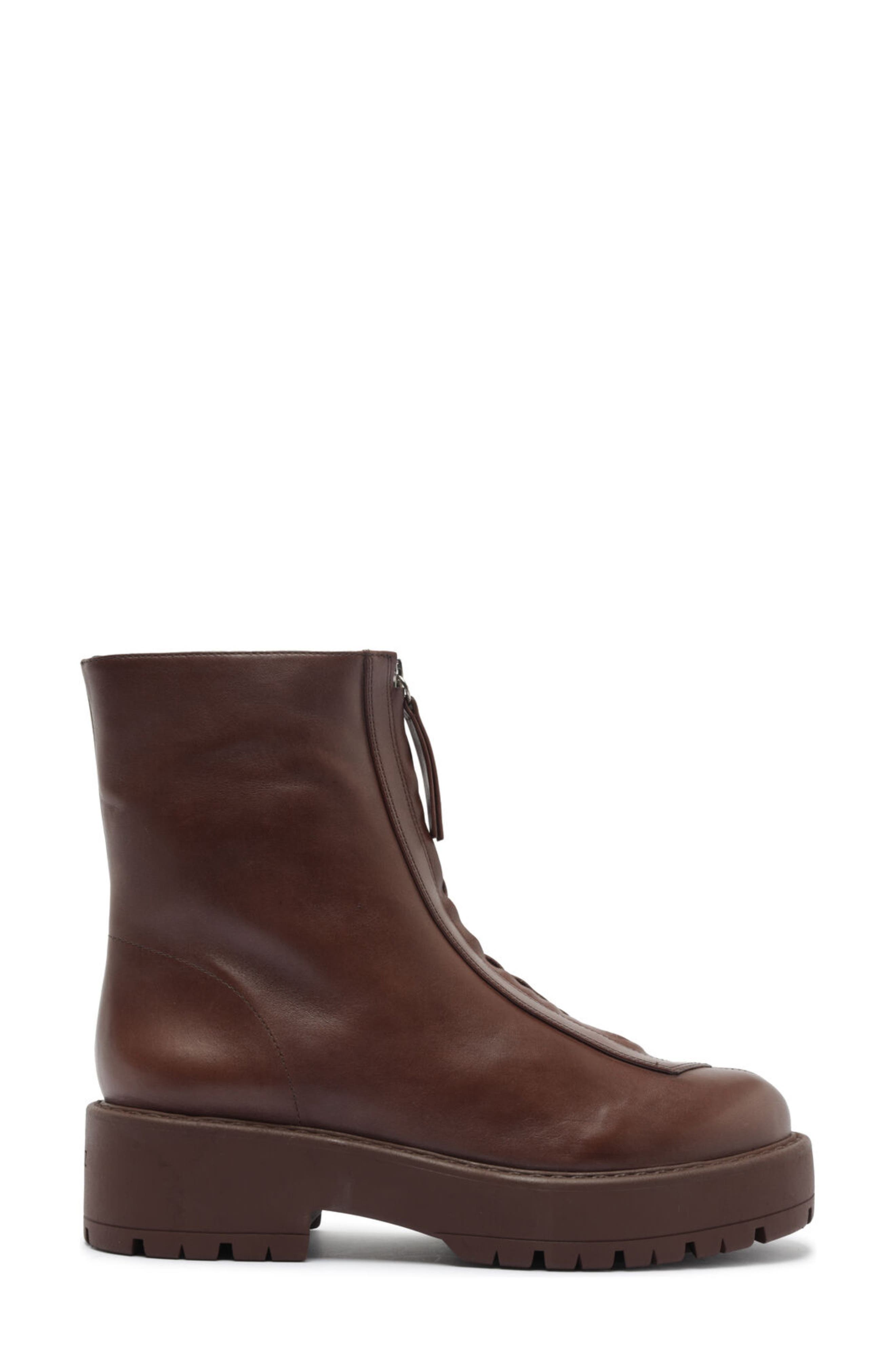 Schutz Farrah Moto Boot, Alternate, color, Root Brown