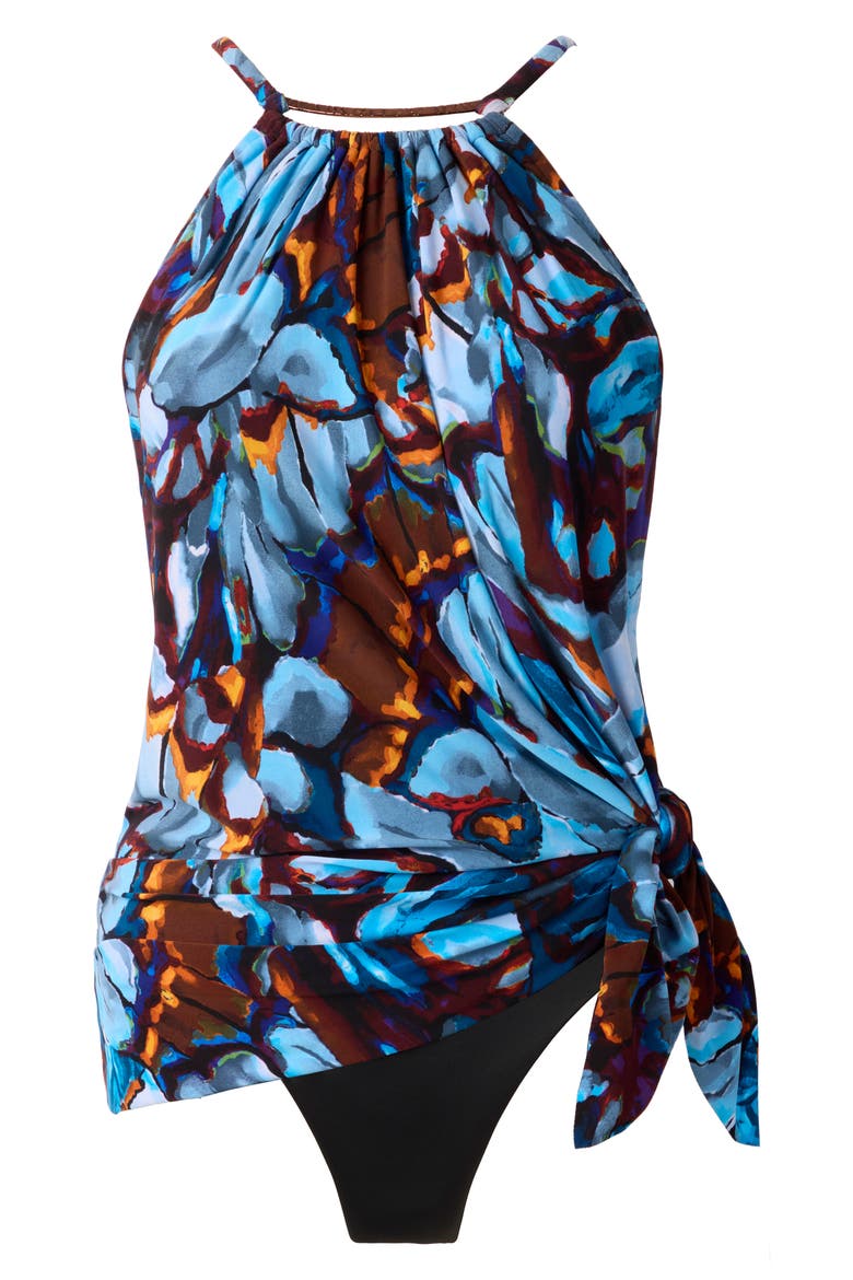 Monarch Parker Skirted One-Piece Swimsuit, Alternate, color, BLUE MULTI