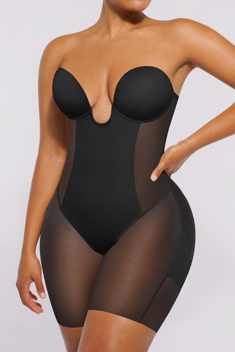 Strapless Shapewear Deep Plunge Low Back Bodysuit