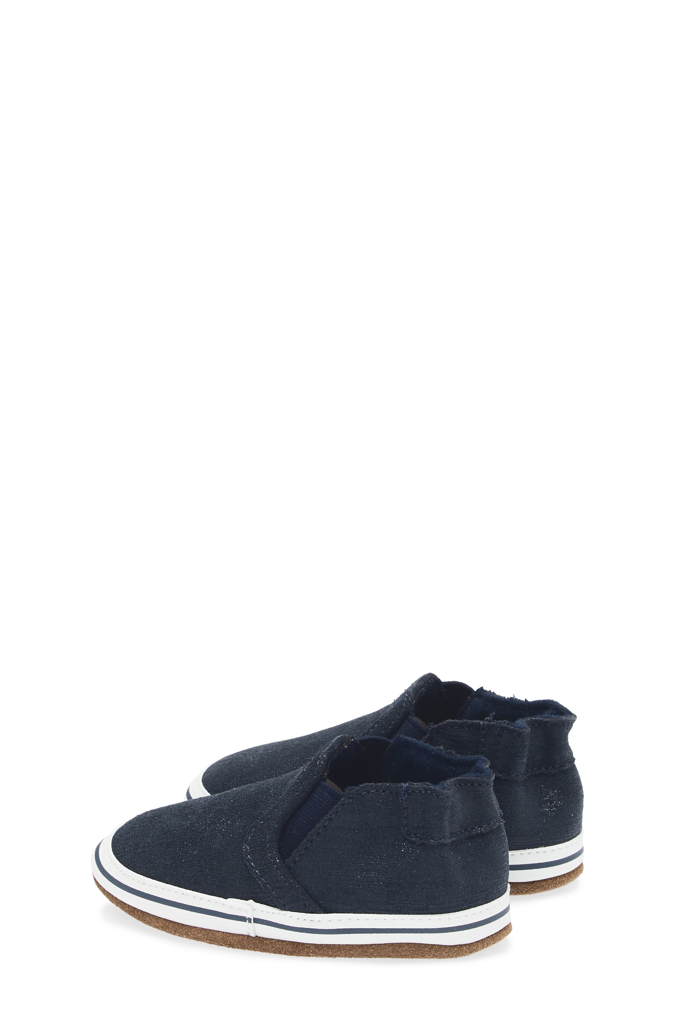Robeez<sup>®</sup> Liam Slip-On Crib Sneaker, Alternate, color, Navy