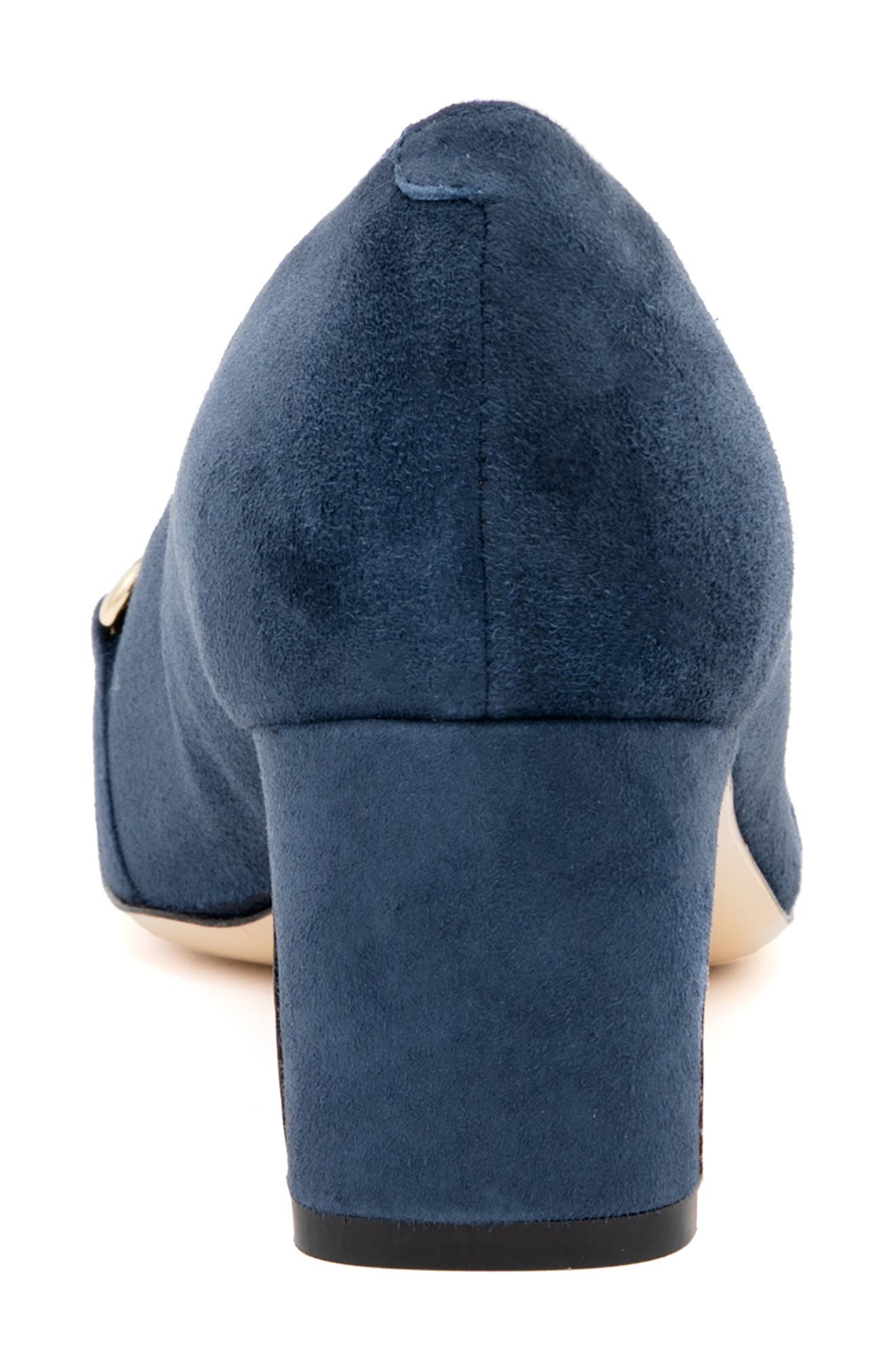 Settimio Bit Loafer Pump, Alternate, color, NAVY CASHMERE GOLD ORNAMENT