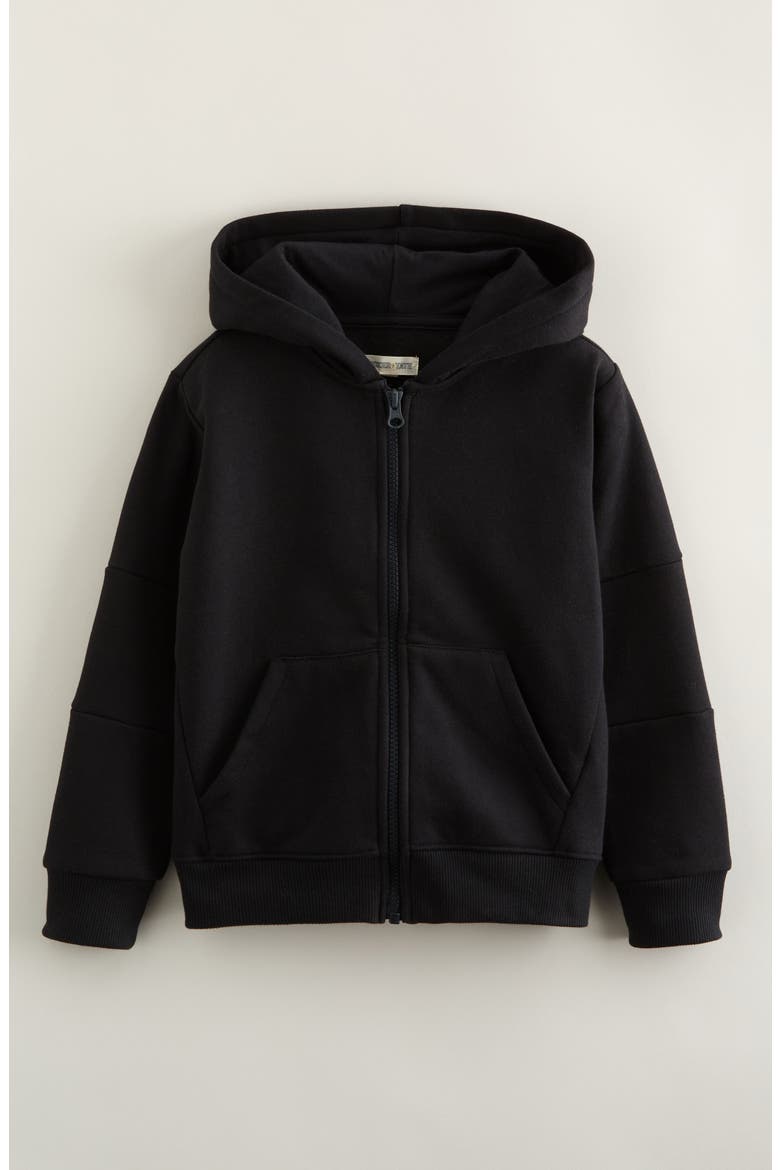 Kids' Zip Hoodie, Main, color, BLACK