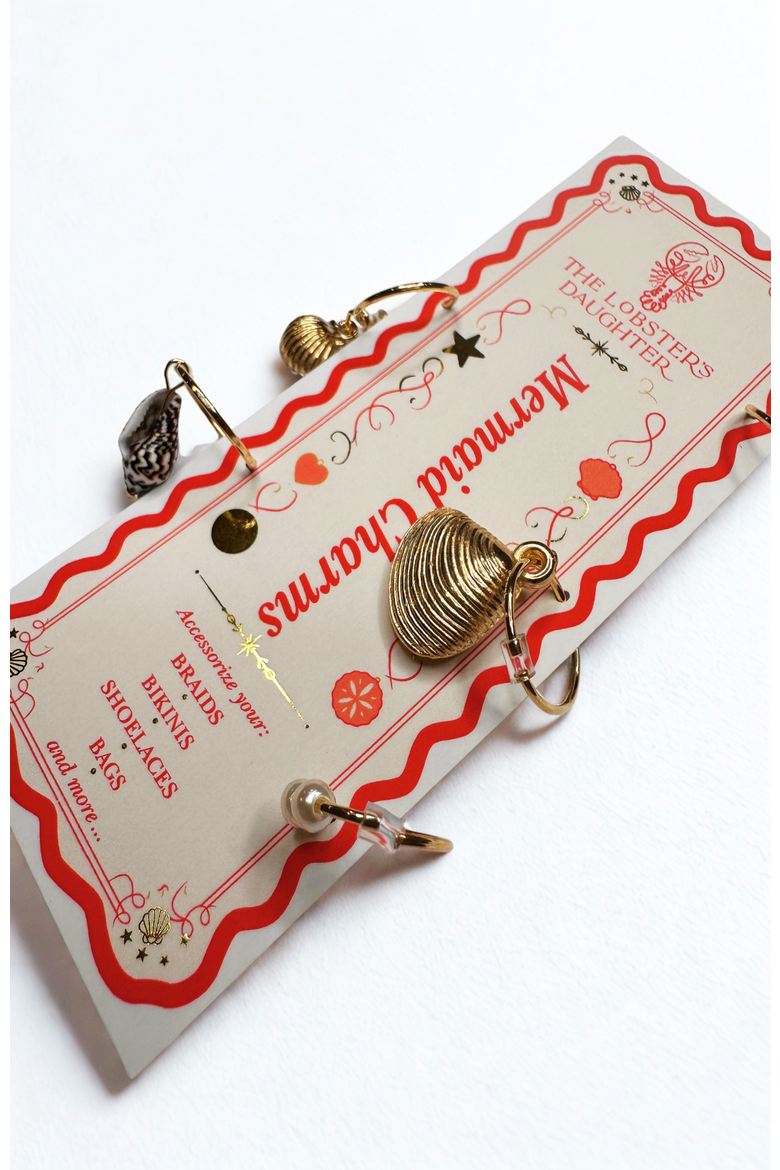 The Mermaid Charm Card, Alternate, color, Gold