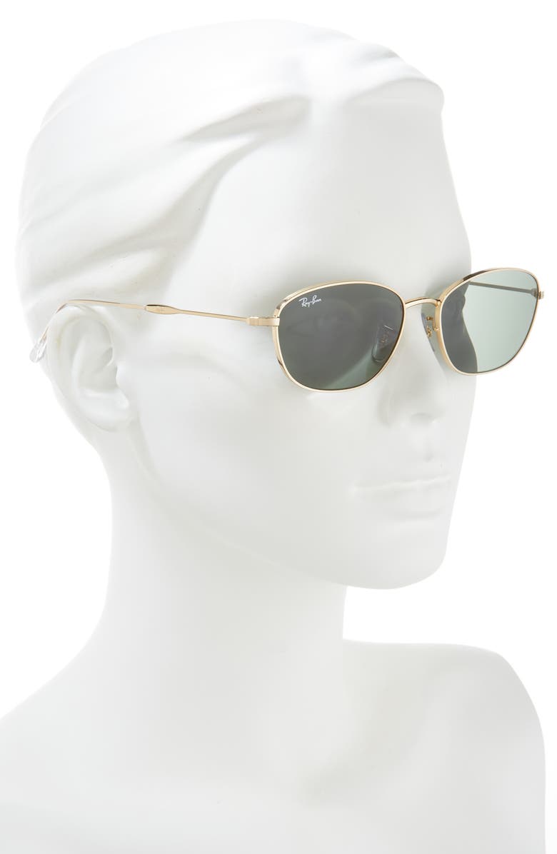 Ray-Ban 58mm Irregular Oval Sunglasses, Alternate, color, Gold Flash