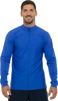 Coolibar Men's Long Sleeve Swim Jacket - UPF 50+ Sun Protection - Menorca
