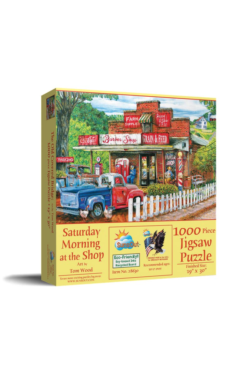 Saturday Morning at the Shop 1000 piece Jigsaw Puzzle for Adults, Main, color, Multicolor