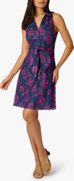 Adrianna Papell Floral Embroidered Sleeveless Fit & Flare Dress