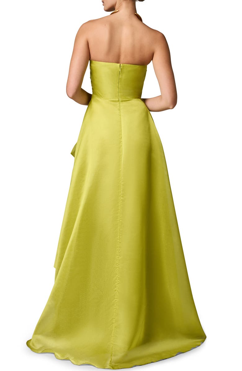 Donna Karan New York Strapless Ruffle Gown, Alternate, color, Summer Citrus