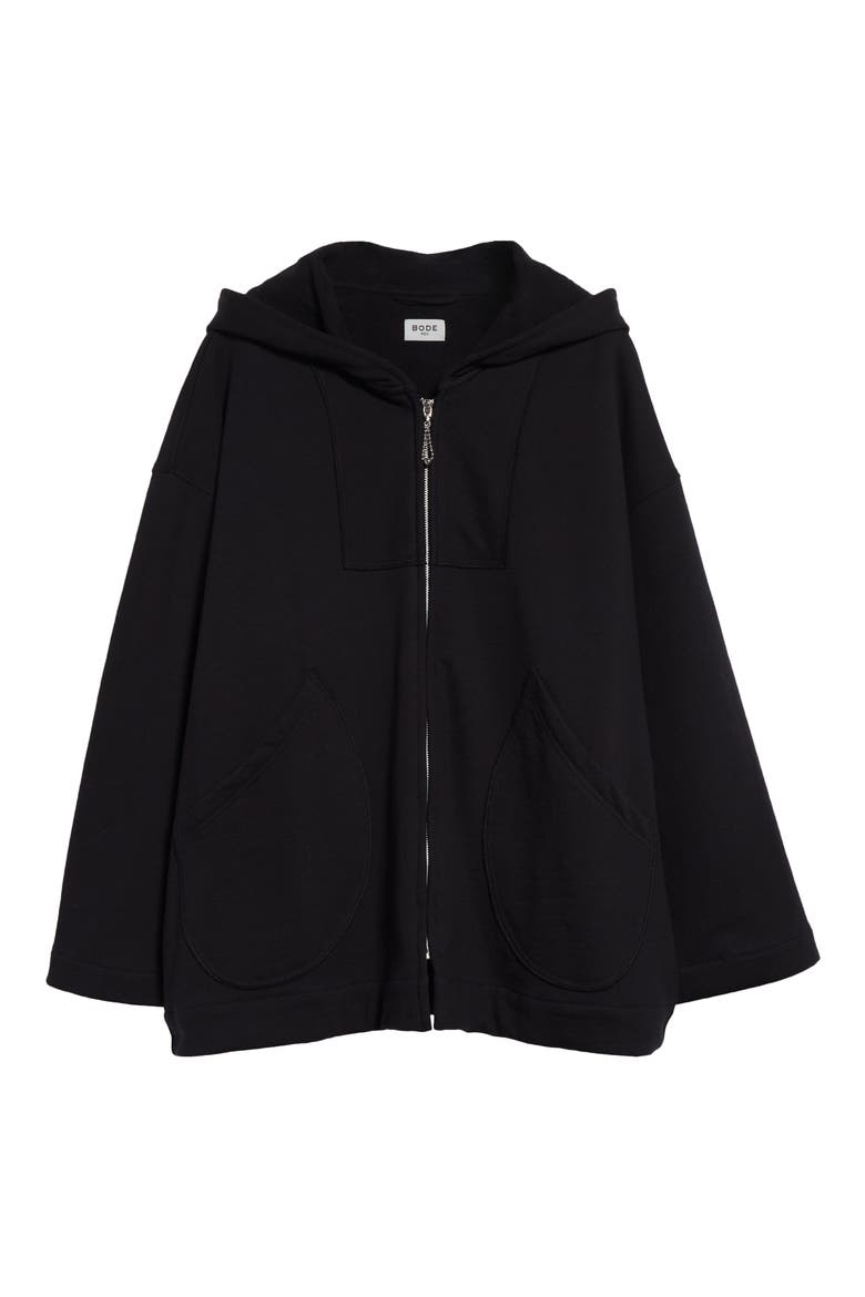Sideline Cotton Zip-Up Hoodie, Alternate, color, BLACK