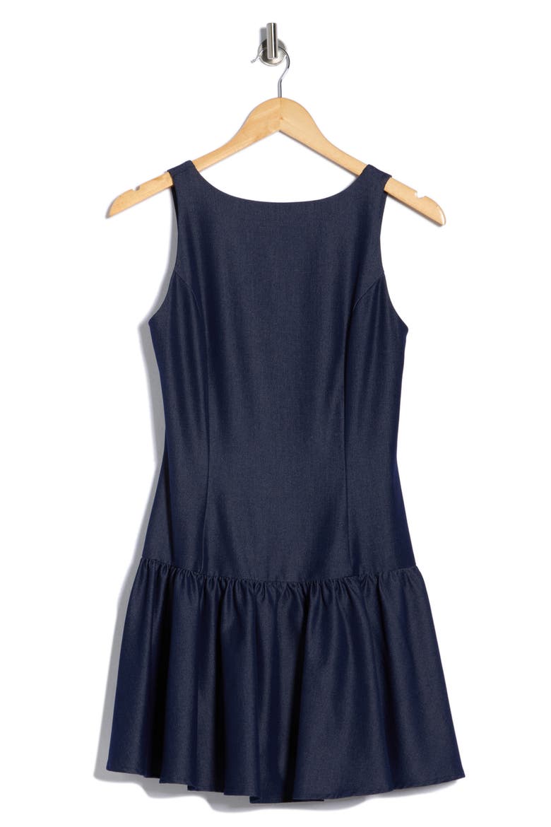 Bina Drop Waist Minidress, Alternate, color, BLUE