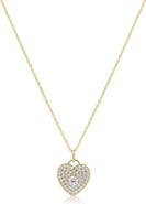The Lovery Fine Jewelry CZ Heart Padlock Necklace