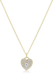The Lovery Fine Jewelry CZ Heart Padlock Necklace