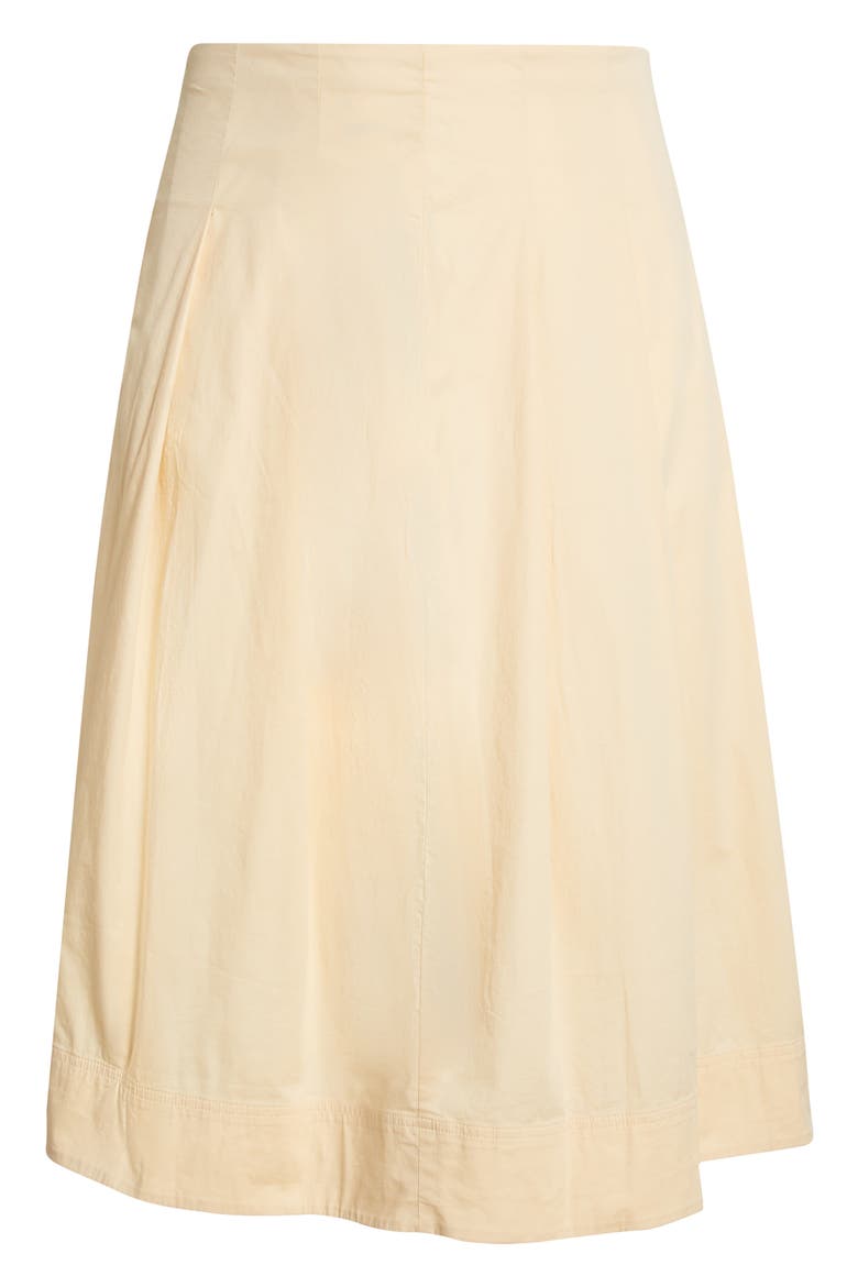 Stretch Cotton Poplin Midi Skirt, Alternate, color, BEIGE BURNT