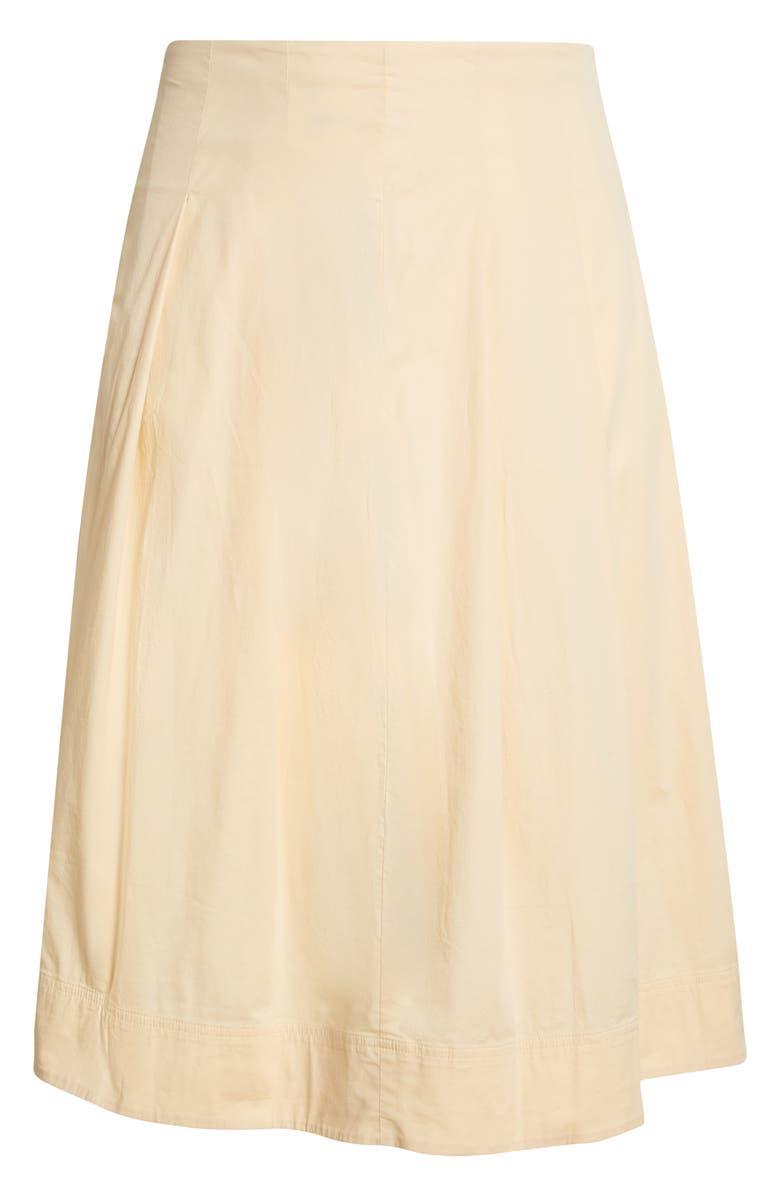 Caslon<sup>®</sup> Stretch Cotton Poplin Midi Skirt, Alternate, color, Beige Burnt