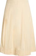 Caslon® Stretch Cotton Poplin Midi Skirt