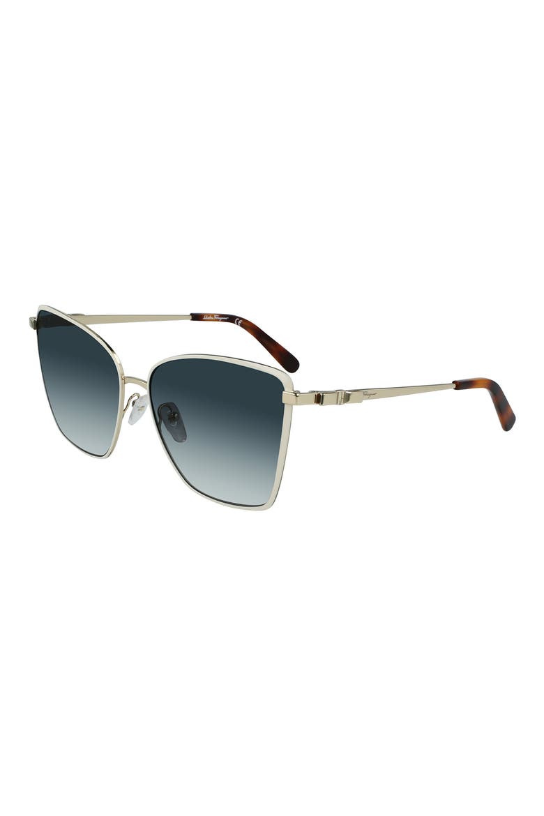 Vara 59mm Rectangular Sunglasses, Alternate, color, GOLD/IVORY
