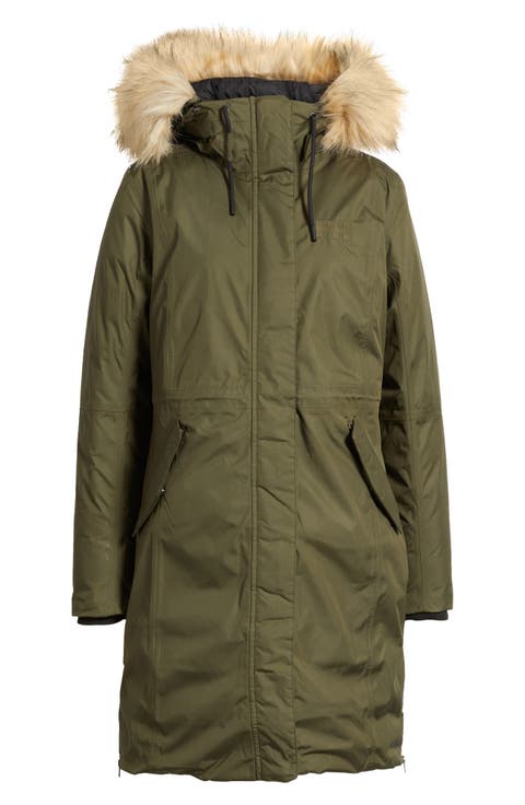 Vega Waterproof Insulated Parka with Faux Fur Trim