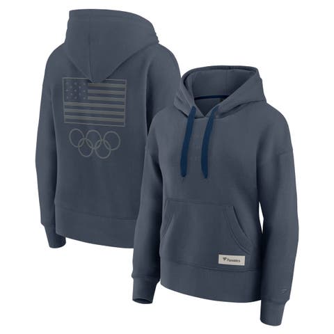 Women's Fanatics  Navy Team USA Elements Future Ground Subtle Tonal Pullover Hoodie