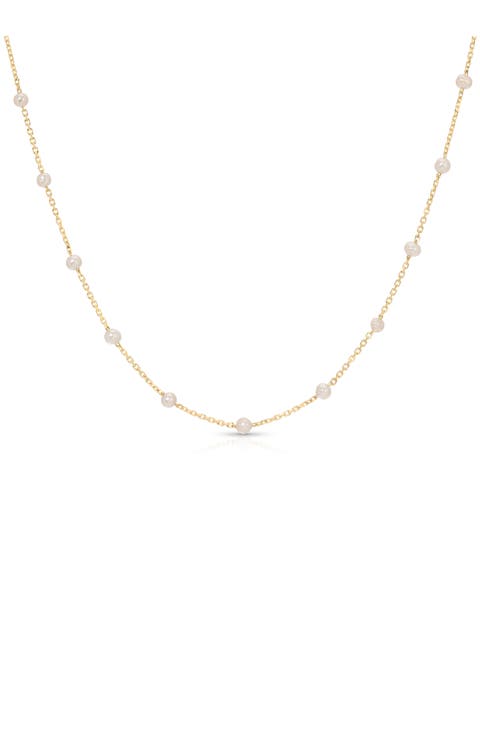 Mother-of-Pearl Station Necklace