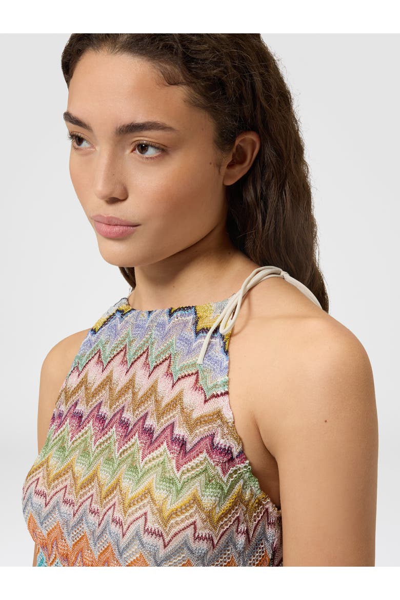 Viscose Lamé Top With Thin Straps, Alternate, color, Multicoloured