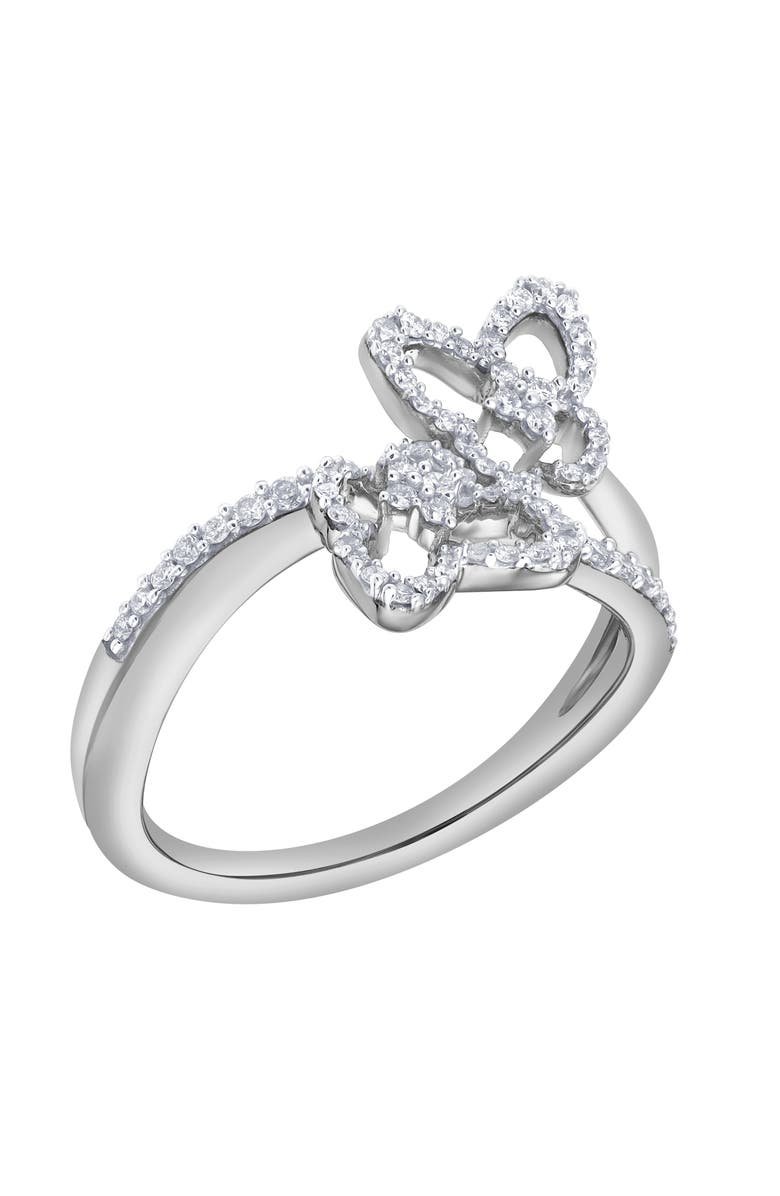 LuvMyJewelry Elarisse Flutter Diamond Ring 0.30ct 14K Gold, Alternate, color, 14K White Gold