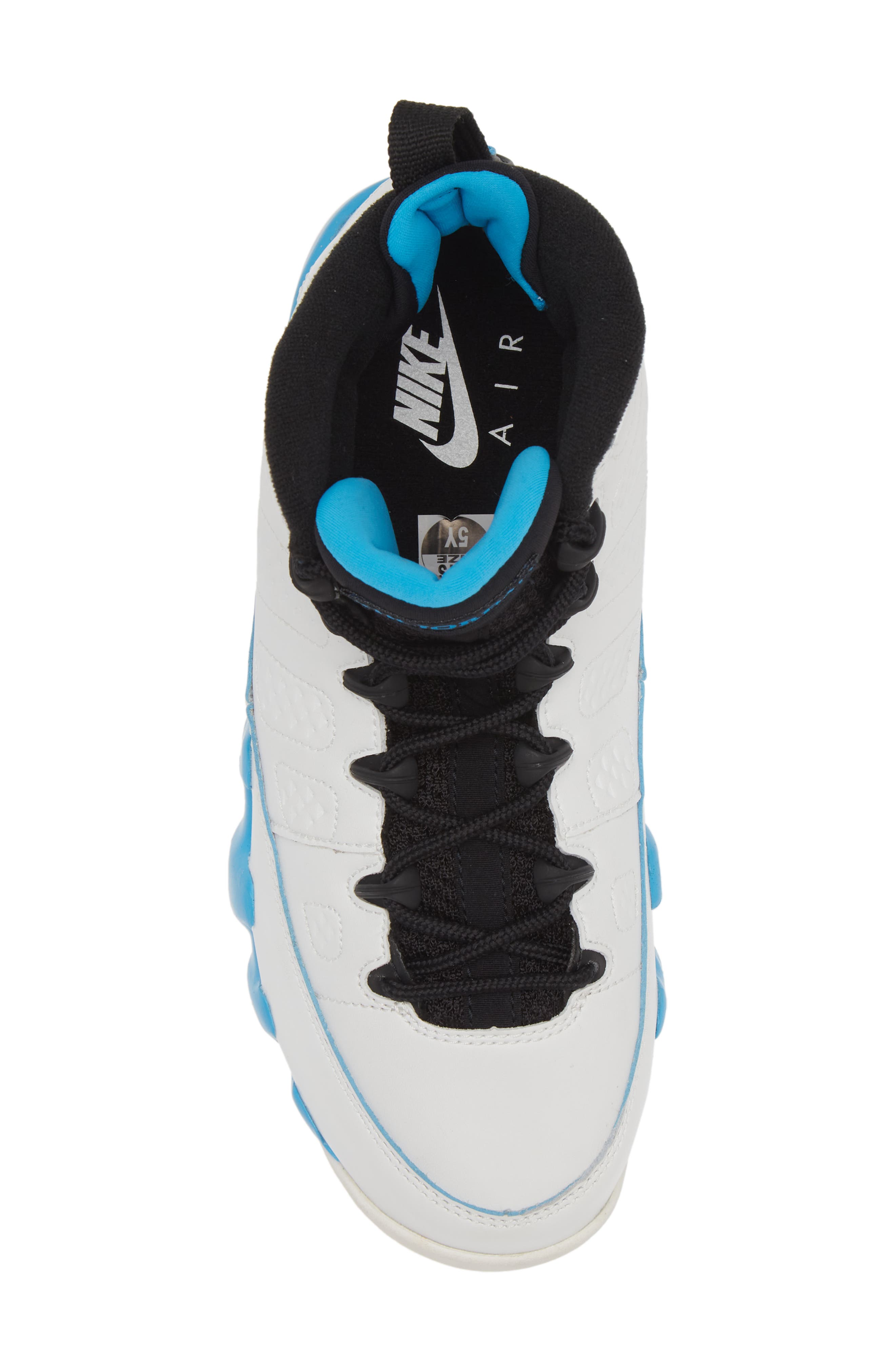 Jordan Kids' Air Jordan 9 Retro 'Powder Blue' High Top Sneaker, Alternate, color, 