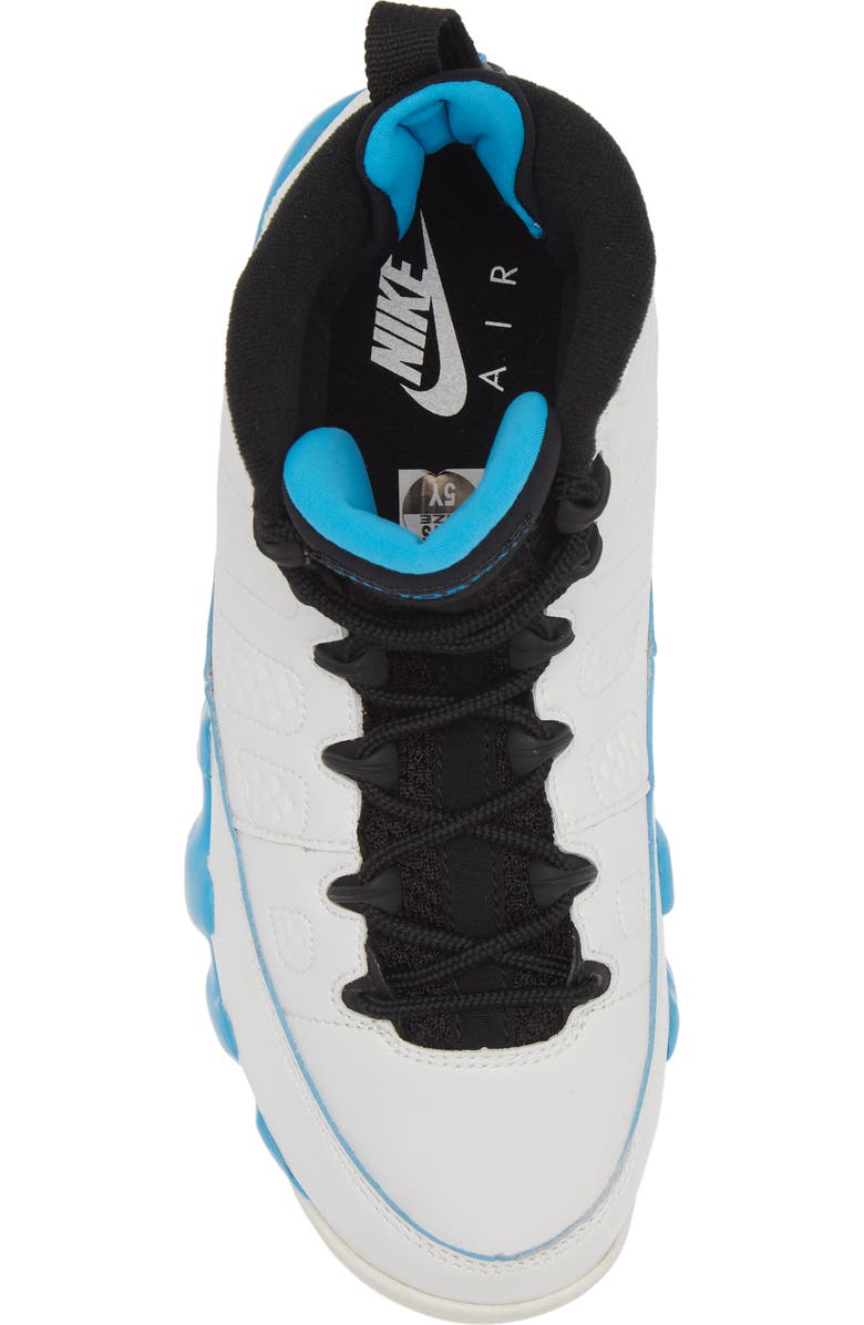 Jordan Kids' Air Jordan 9 Retro 'Powder Blue' High Top Sneaker, Alternate, color,