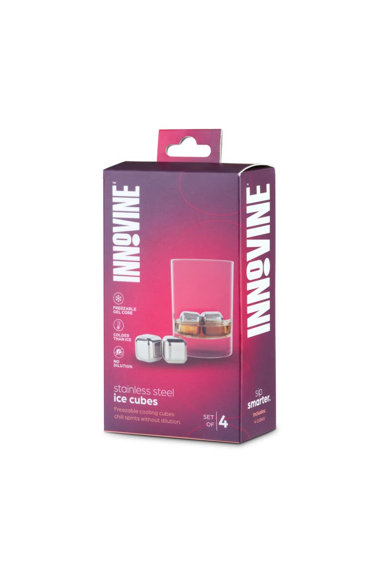 Stainless Steel Ice Cubes Set of 4, Alternate, color, Silver