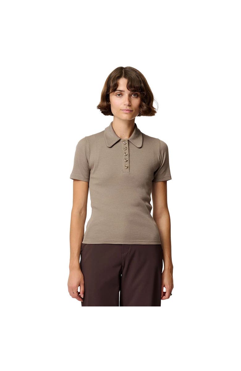 Hikerkind Ribbed Merino Polo - Women
s, Main, color, Morel