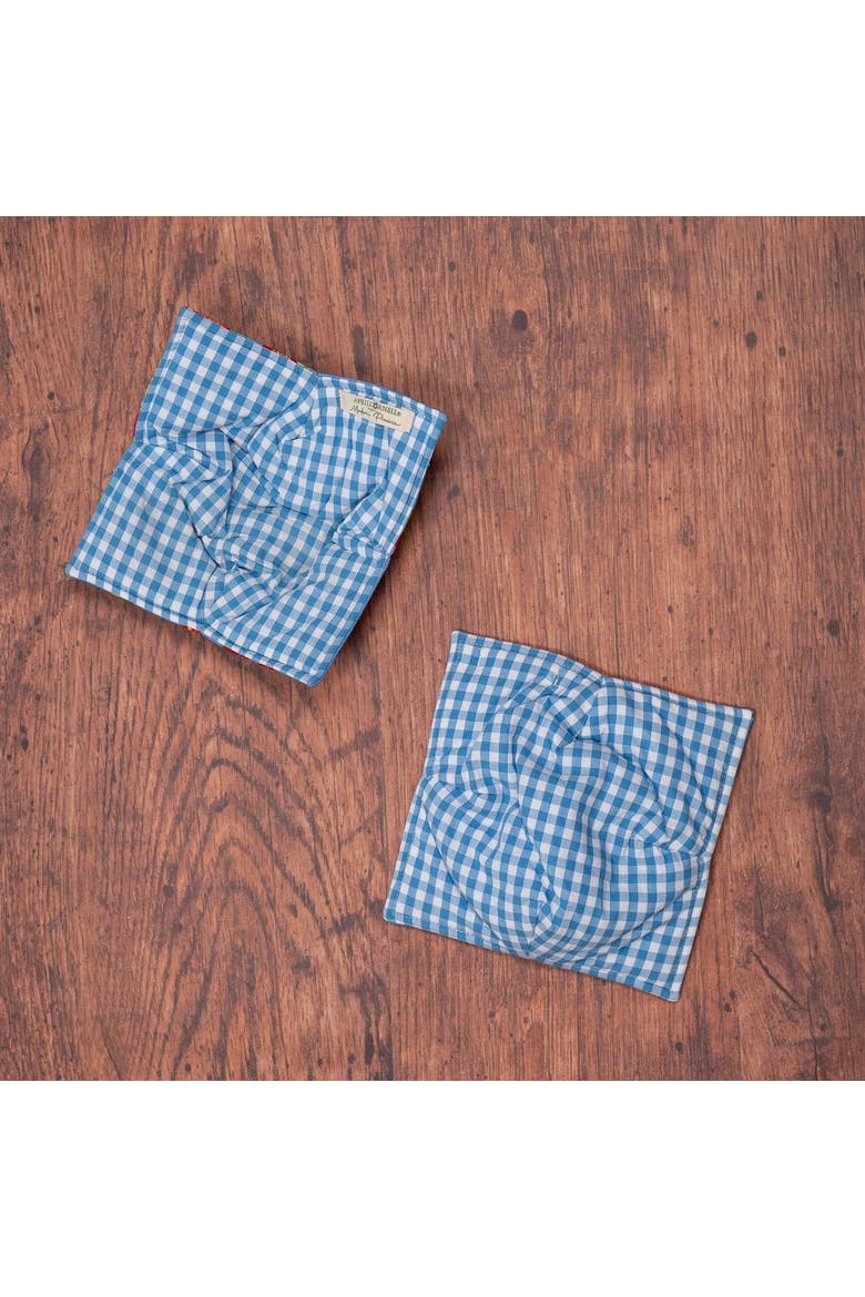 Strawberry Magic Bowl Cozies, Set of 2, Alternate, color, Blue
