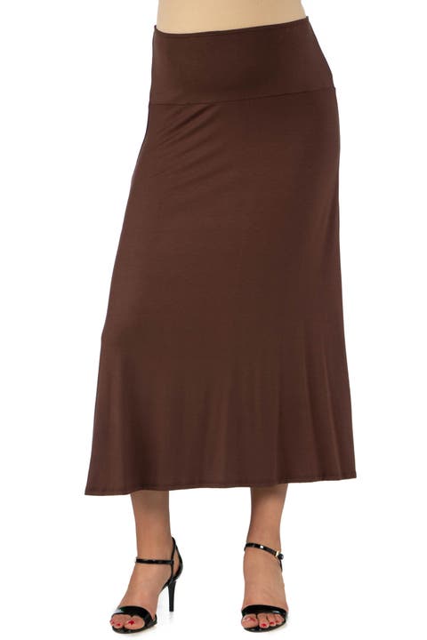 Maternity Elastic Waist Maxi Skirt