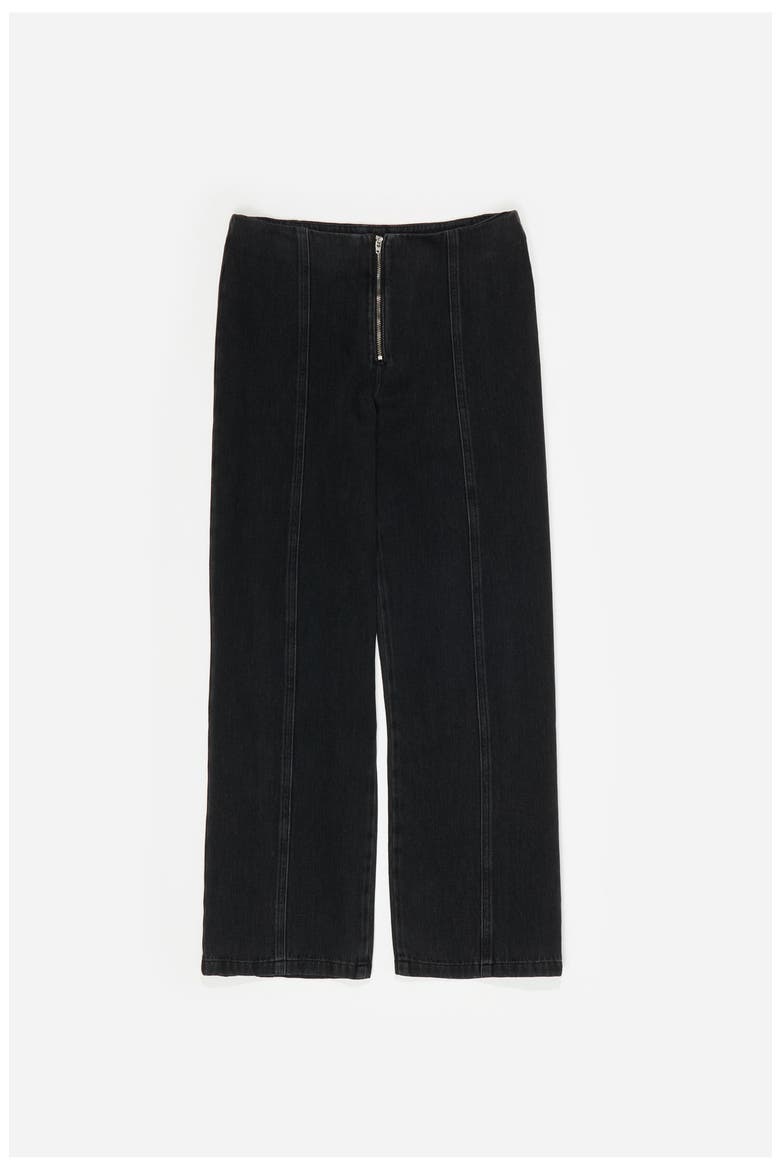 Straight Trousers, Main, color, WASHED BLACK