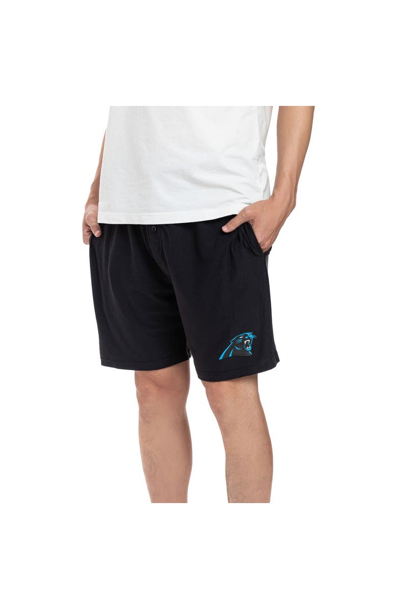 CONCEPTS SPORT Men's Concepts Sport Black Carolina Panthers Gauge Jam Two-Pack Shorts Set, Alternate, color, 
