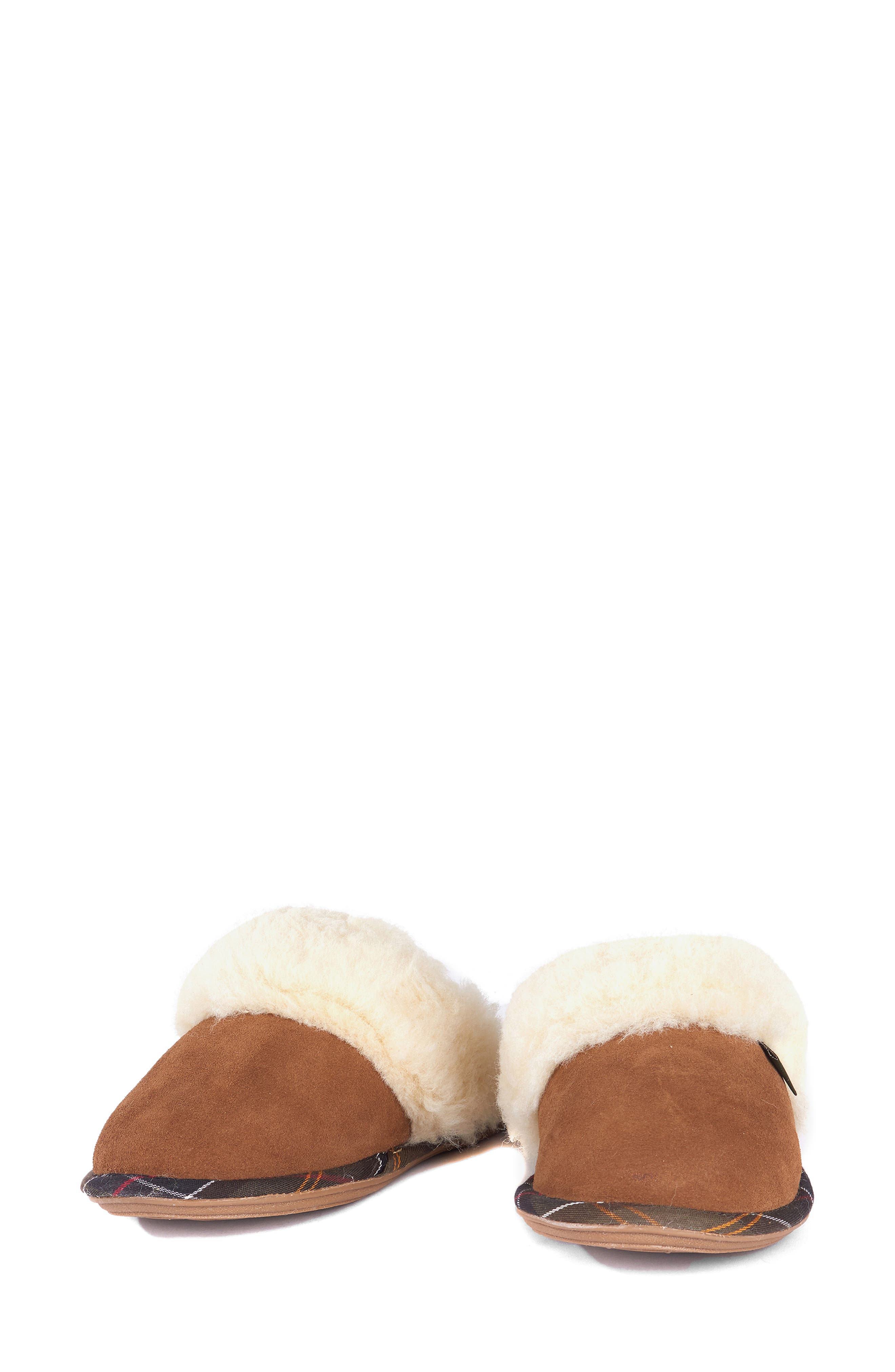 Lydia Faux Fur Slipper, Alternate, color, CAMEL SUEDE
