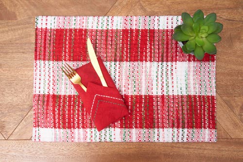 C & F Home C&f Home Christmas Woven Mélange Placemat Set Of 6, 14" X 20" In Brown