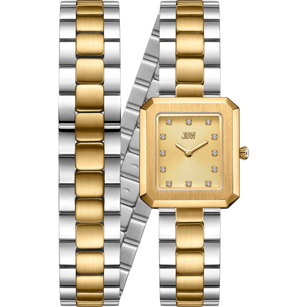 JBW Arc Lab-Created Diamond Double Wrap Bracelet Watch, 23mm in Two-Tone  product