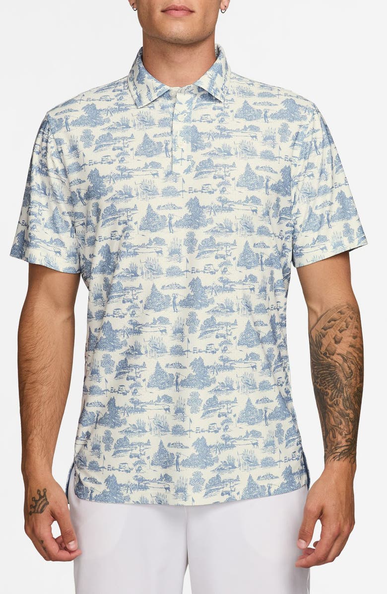 Nike Toile Dri-FIT Perforated Golf Polo, Main, color, Work Blue