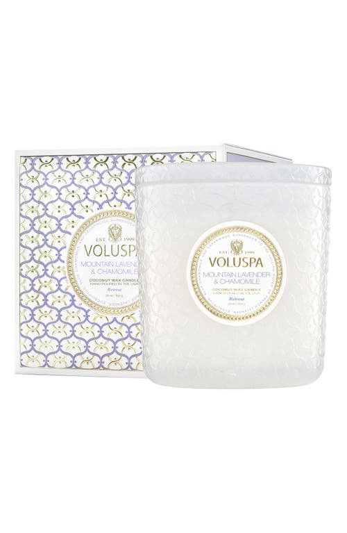 Voluspa Mountain Lavender & Chamomile Boxed Luxe Candle In Mountain Lavender & Chamomile