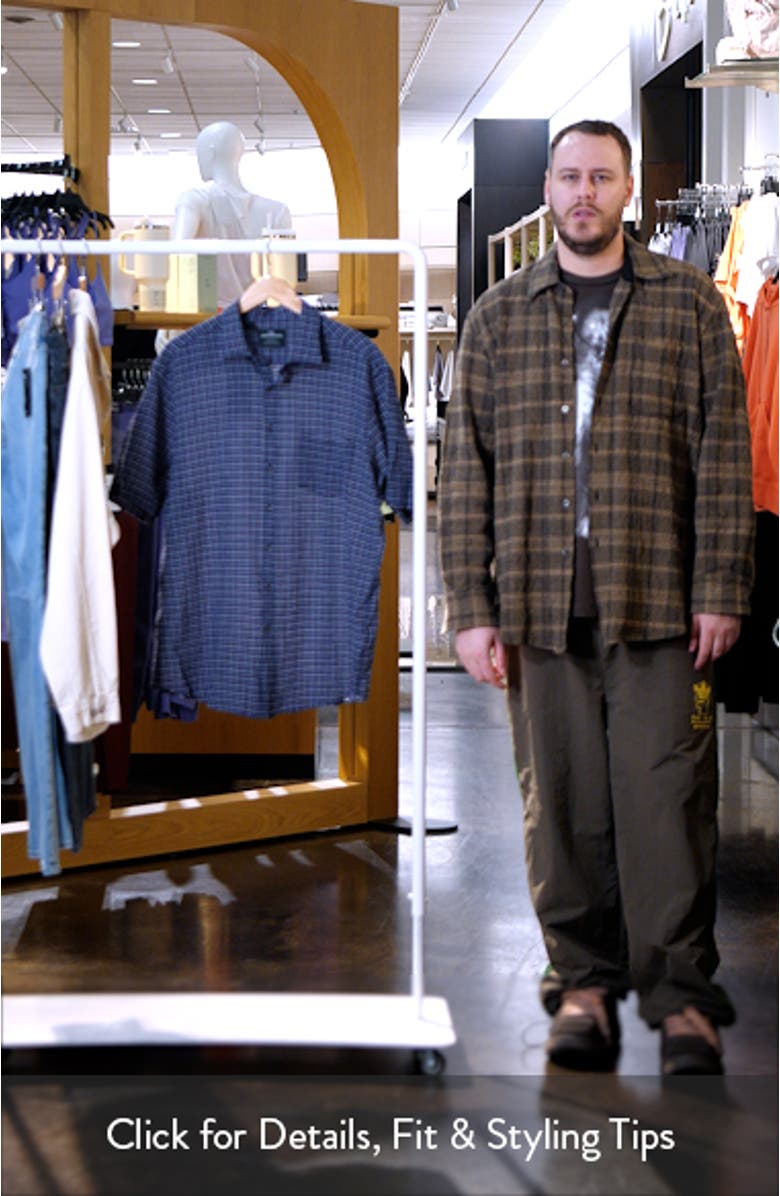 Gowenbridge Short Sleeve Textured Cotton Button-Up Shirt, sales video thumbnail