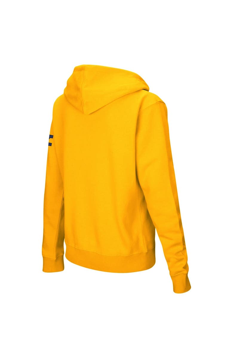 COLOSSEUM Women's Stadium Athletic Gold West Virginia Mountaineers Arched Name Full-Zip Hoodie, Alternate, color, Gold