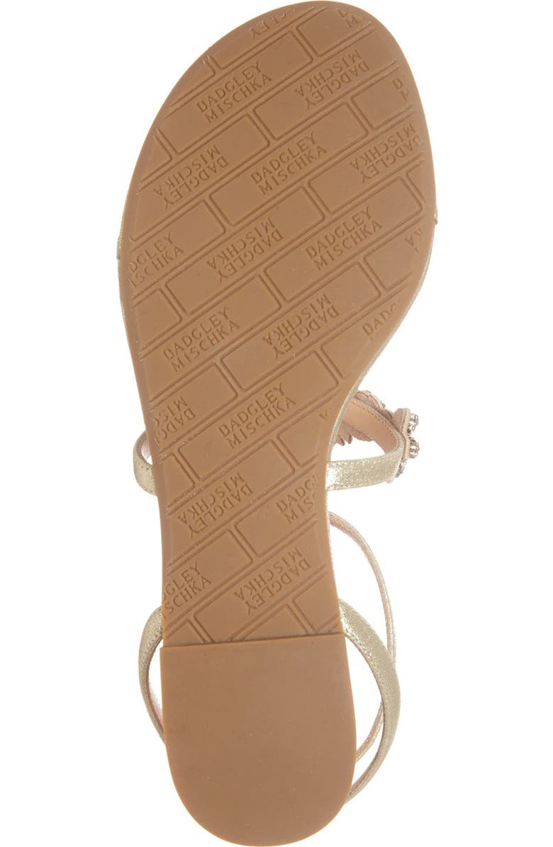 Badgley Mischka Collection Badgley Mischka 'Cara' Crystal Embellished Flat Sandal, Alternate, color,