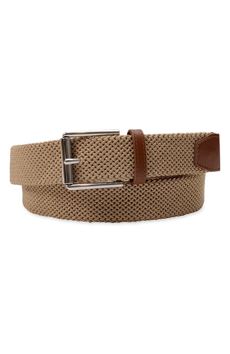Cole Haan Tubular Stretch Web Belt, Alternate, color, Khaki