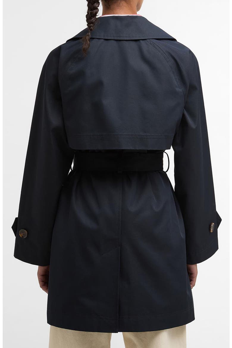 Adare Showerproof Water Resistant Trench Coat, Alternate, color, DARK NAVY/ DRESS NAVY TARTAN