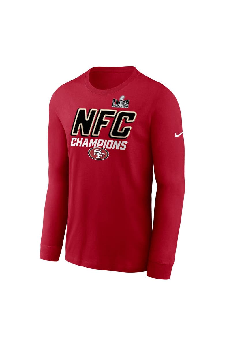 Nike Men's Nike Scarlet San Francisco 49ers 2023 NFC Champions Iconic Long Sleeve T-Shirt, Alternate, color, 