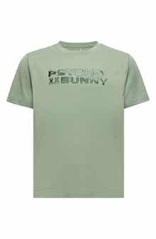 Psycho Bunny Kids' Berni Embroidered Wordmark Cotton Graphic T-Shirt