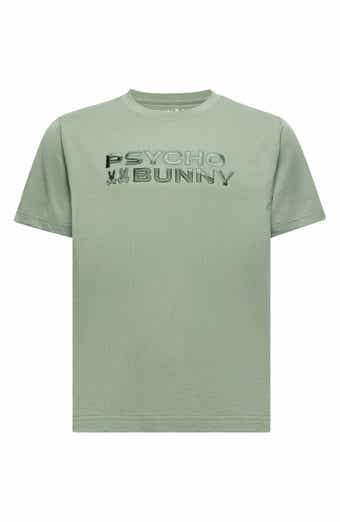 Psycho Bunny Kids' Berni Embroidered Wordmark Cotton Graphic T-Shirt